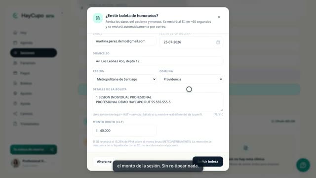 Cápsula: Emite la boleta desde la cita