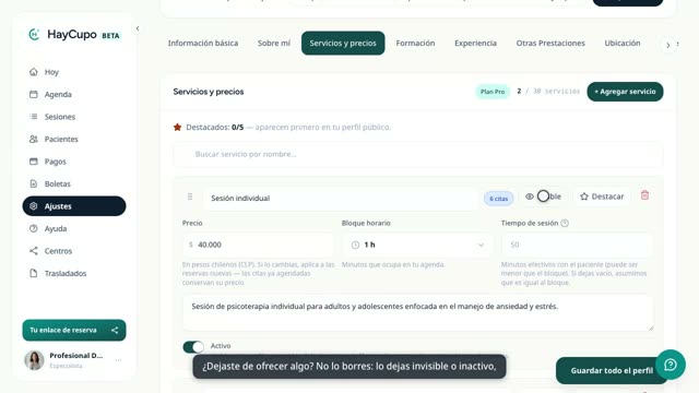 Cápsula: Edita servicios, modalidades y ubicación